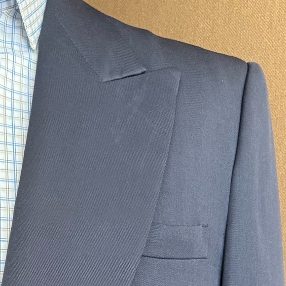 Size 40 Slate blue double breasted 2 piece suit - Picture 4 of 5